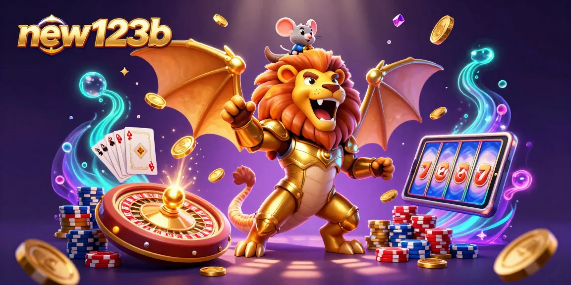 Win big at new123b with a golden chimera and thrilling casino elements bursting with excitement!